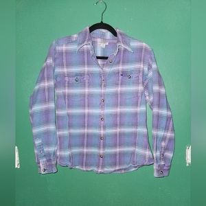 Carhartt M purple/blue flannel